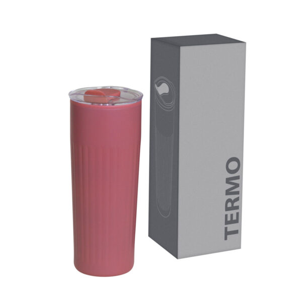 TMPS 206 P - TERMO PIRLO ROSA (ROSA / PLASTICO / ACERO INOXIDABLE / SILICON) - Imagen 3