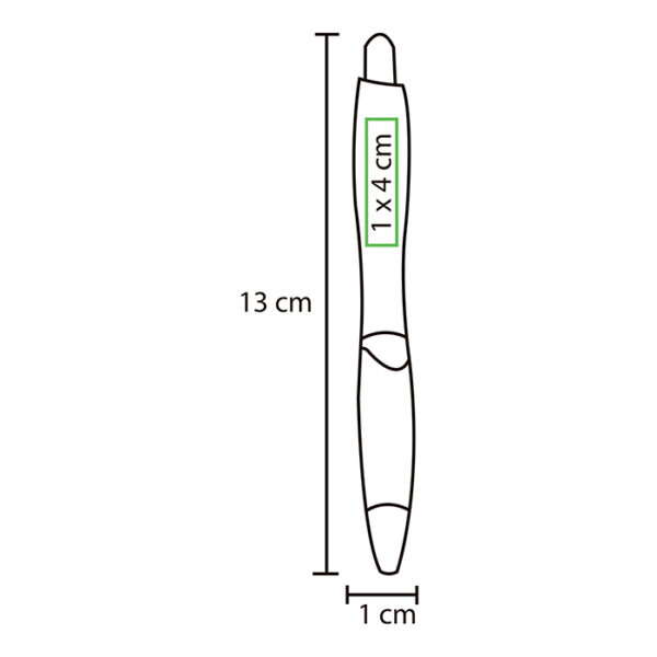 BOLÍGRAFO DE PLÁSTICO VERDE BL-017V ( BL-017 / BL017 / BOLÍGRAFOS,TINTA NEGRA ) - Imagen 2