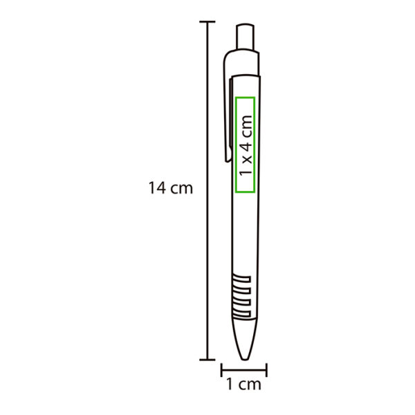 BOLÍGRAFO DE PLÁSTICO EVIA ROJO BL-038R ( BL-038 / BL038 / BOLÍGRAFOS,TINTA NEGRA ) - Imagen 3