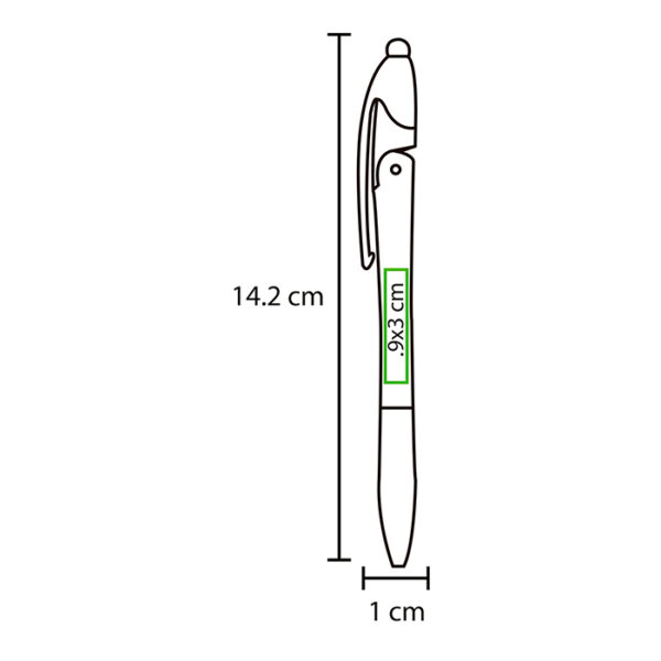 BOLÍGRAFO DE PLÁSTICO KAZÁN NEGRO BL-088N ( BL-088 / BL088 / BOLÍGRAFOS,TINTA NEGRA ) - Imagen 4