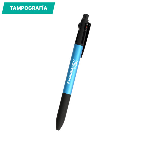 BOLÍGRAFO DE PLÁSTICO 3 EN 1 AZUL BL-098A ( BL-098 / BL098 / BOLÍGRAFOS,TINTA AZUL,TINTA NEGRA ) - Imagen 2