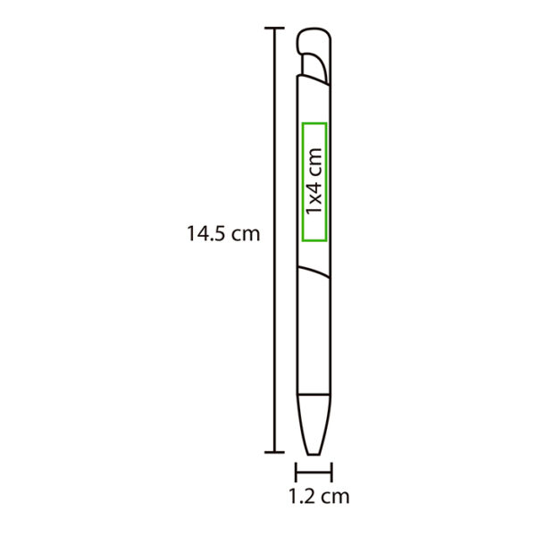 BOLÍGRAFO DE PLÁSTICO KARA AZUL BL-108A ( BL-108 / BL108 / TINTA AZUL,BOLÍGRAFOS ) - Imagen 2
