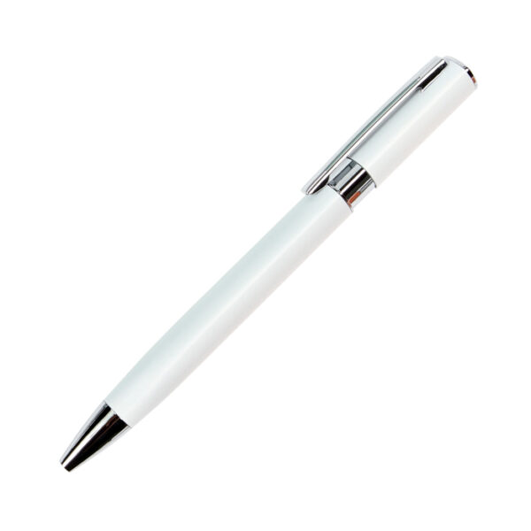 BOLÍGRAFO EN ALUMINIO RIZE BLANCO BL-118B ( BL-118 / BL118 / BOLÍGRAFOS,TINTA NEGRA )