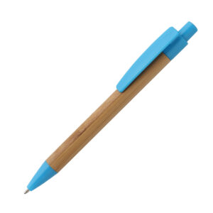 BOLÍGRAFO DE BAMBÚ MALAGA AZUL CLARO BL-126AC ( BL-126 / BL126 / TINTA NEGRA )