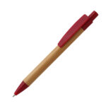 BOLÍGRAFO DE BAMBÚ MALAGA ROJO BL-126R ( BL-126 / BL126 / TINTA NEGRA )