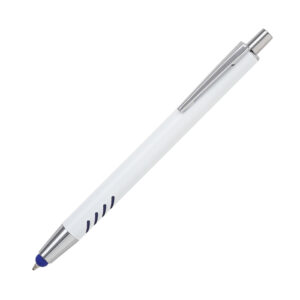 BOLÍGRAFO DE ALUMINIO BLANCO FORLI AZUL BL-129A ( BL-129 / BL129 / BOLÍGRAFOS,TINTA NEGRA )