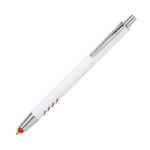 BOLÍGRAFO DE ALUMINIO BLANCO FORLI NARANJA BL-129O ( BL-129 / BL129 / BOLÍGRAFOS,TINTA NEGRA )