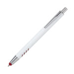 BOLÍGRAFO DE ALUMINIO BLANCO FORLI ROJO BL-129R ( BL-129 / BL129 / BOLÍGRAFOS,TINTA NEGRA )