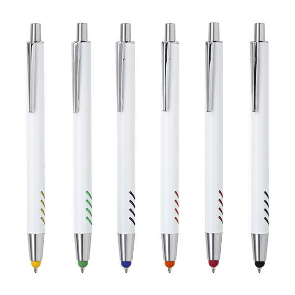 BOLÍGRAFO DE ALUMINIO BLANCO FORLI NEGRO BL-129N ( BL-129 / BL129 / BOLÍGRAFOS,TINTA NEGRA ) - Imagen 2