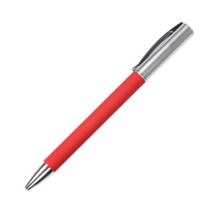 BOLÍGRAFO EN TERMINADO RUBBER CASTILLA ROJO BL-132R ( BL-132 / BL132 / BOLÍGRAFOS,TINTA NEGRA )