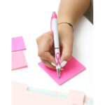 BOLÍGRAFO DE PLÁSTICO BOLONIA ROSA BL-134 ( BL-134 / BL134 / BOLÍGRAFOS,TINTA NEGRA ) - Image 3