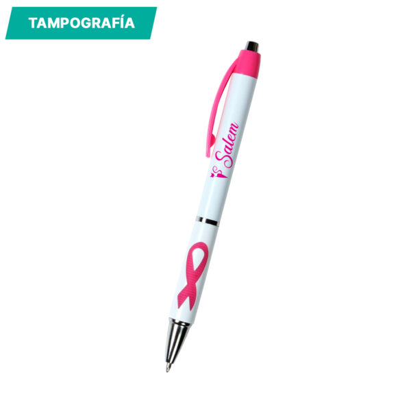 BOLÍGRAFO DE PLÁSTICO BOLONIA ROSA BL-134 ( BL-134 / BL134 / BOLÍGRAFOS,TINTA NEGRA ) - Imagen 2