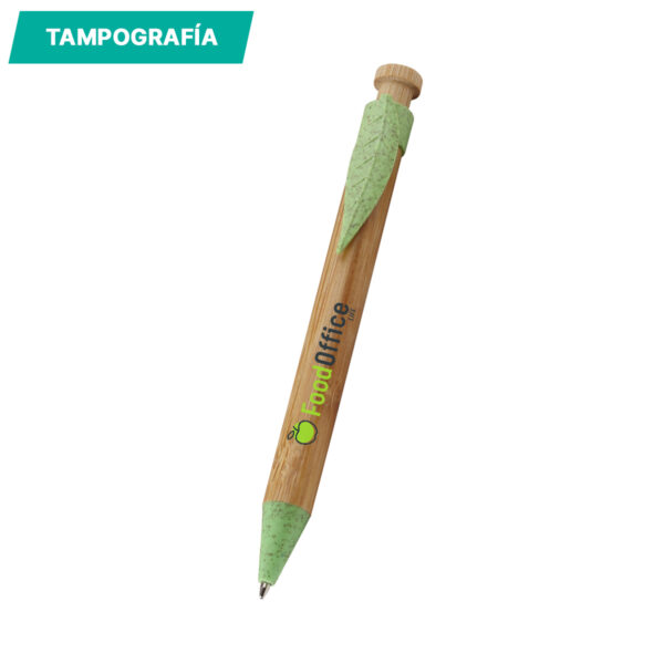 BOLÍGRAFO DE BAMBÚ TUDELA VERDE BL-139V ( BL-139 / BL139 / OFICINA,TINTA NEGRA,BOLÍGRAFOS ) - Imagen 2