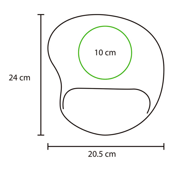 MOUSE PAD CON SOPORTE DE SILICÓN NEGRO DK-067N ( DK-067 / DK067 /  ) - Imagen 5