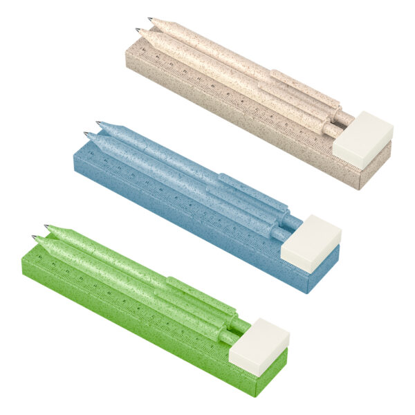 SET ESCOLAR UVIRA AZUL CLARO DK-090A ( DK-090 / DK090 / OFICINA ) - Imagen 3