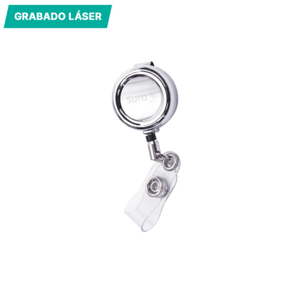 PORTA GAFETE METÁLICO PLATA EX-015S ( EX-015 / EX015 /  ) - Imagen 2