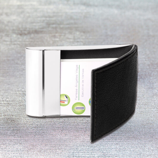 PORTA TARJETAS CURVO NEGRO EX-018N ( EX-018 / EX018 /  ) - Imagen 3