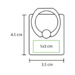 ANILLO METÁLICO PORTA CELULAR NEGRO EX-062N ( EX-062 / EX062 /  ) - Image 2