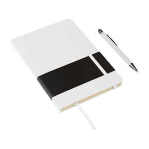 SET DE LIBRETA ANDHRA BLANCO EX-065B ( EX-065 / EX065 / CON BOLÍGRAFO )