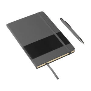SET DE LIBRETA ANDHRA GRIS EX-065G ( EX-065 / EX065 / CON BOLÍGRAFO )