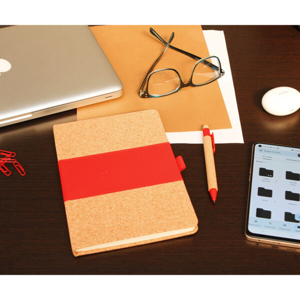SET DE LIBRETA DELHI ROJO EX-066R ( EX-066 / EX066 / LIBRETAS,CON BOLÍGRAFO,OFICINA ) - Imagen 3