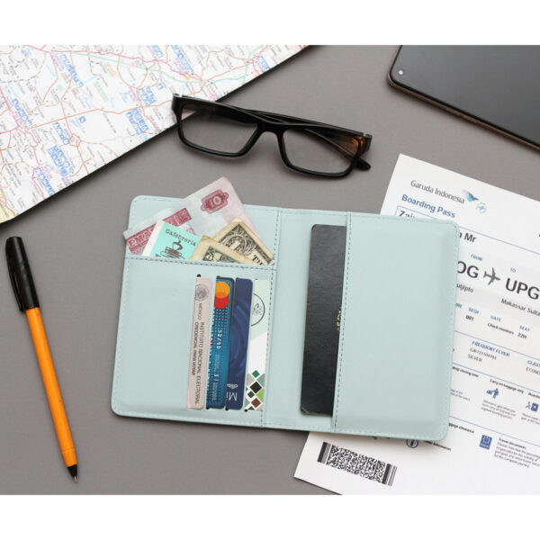 PORTA PASAPORTE NARBONA AZUL MARINO EX-074A ( EX-074 / EX074 / ACCESORIOS DE VIAJE ) - Imagen 2