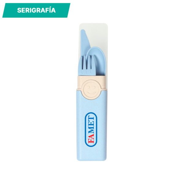 SET DE CUBIERTOS TEROI VERDE CLARO HM-046V ( HM-046 / HM046 / CUBIERTOS,ALIMENTOS ) - Imagen 2