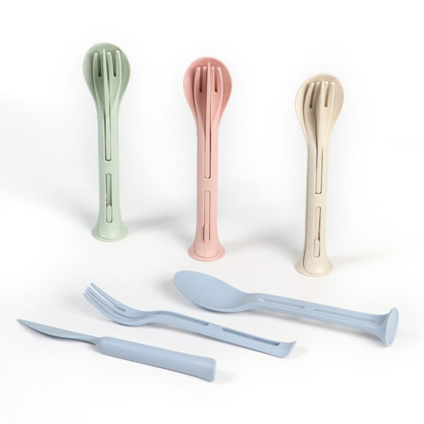 SET DE CUBIERTOS BEKASI VERDE CLARO HM-065V ( HM-065 / HM065 / CUBIERTOS,ALIMENTOS ) - Imagen 2