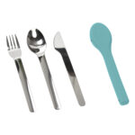 JUEGO DE CUBIERTOS JARKOV VERDE TURQUESA HM-073V ( HM-073 / HM073 / CUBIERTOS )