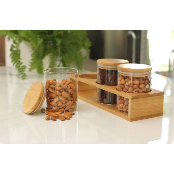 JUEGO DE CONTENEDORES HORKI BAMBÚ HM-087C ( HM-087 / HM087 / COCINA,CONTENEDORES DE ALIMENTOS ) - Imagen 2
