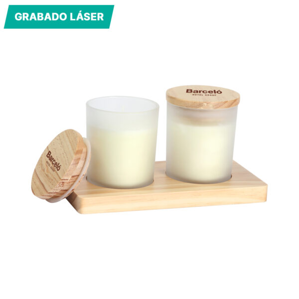 SET DE VELAS BASCHI CAFE CLARO HM-098C ( HM-098 / HM098 / DECORACIÓN ) - Imagen 2