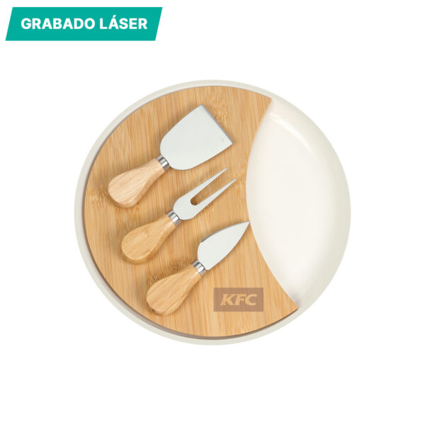 SET DE QUESOS RIZZUTO BLANCO HM-100B ( HM-100 / HM100 / COCINA,TABLAS,TABLAS DE QUESO Y SETS DE VINO ) - Imagen 2