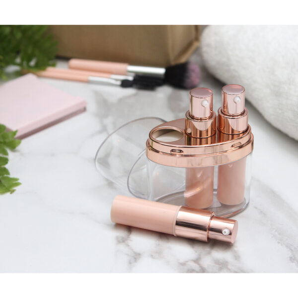 JUEGO DE BOTELLAS POFFABRO ROSA METALICO HM-102RS ( HM-102 / HM102 / ACCESORIOS DE VIAJE,ACCESORIOS DE BELLEZA ) - Imagen 3