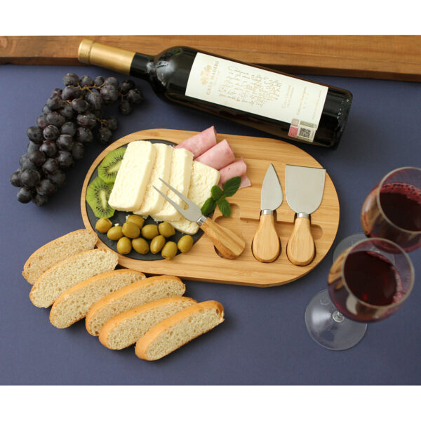 SET DE QUESOS DAKAR BAMBÚ HM-107C ( HM-107 / HM107 / TABLAS,TABLAS DE QUESO Y SETS DE VINO ) - Imagen 3