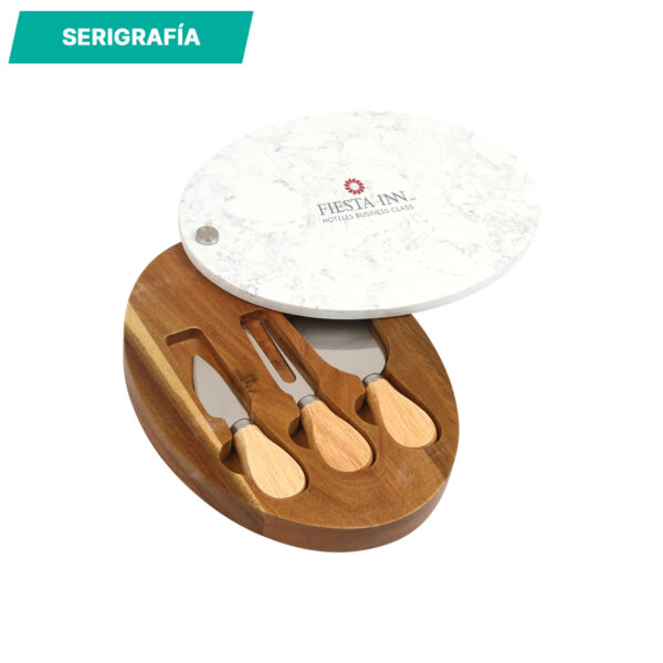 SET DE QUESOS PIKINE BLANCO HM-108B ( HM-108 / HM108 / TABLAS,TABLAS DE QUESO Y SETS DE VINO ) - Imagen 3