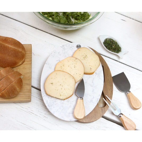 SET DE QUESOS PIKINE BLANCO HM-108B ( HM-108 / HM108 / TABLAS,TABLAS DE QUESO Y SETS DE VINO ) - Imagen 4