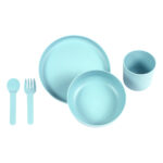 SET DE 5 PIEZAS NANGIS AZUL PASTEL HM-160A ( HM-160 / HM160 / CONTENEDORES DE ALIMENTOS )