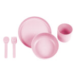 SET DE 5 PIEZAS NANGIS ROSA CLARO HM-160RS ( HM-160 / HM160 / CONTENEDORES DE ALIMENTOS )