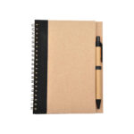 LIBRETA ECOLÓGICA MILÁN NEGRO LB-002N ( LB-002 / LB002 / CON BOLÍGRAFO,ESPIRAL )