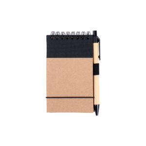 LIBRETA ECOLÓGICA MARSELLA NEGRO LB-003N ( LB-003 / LB003 / CON BOLÍGRAFO,ESPIRAL )