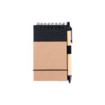 LIBRETA ECOLÓGICA MARSELLA NEGRO LB-003N ( LB-003 / LB003 / CON BOLÍGRAFO,ESPIRAL )