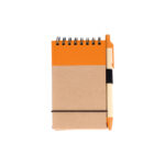 LIBRETA ECOLÓGICA MARSELLA NARANJA LB-003O ( LB-003 / LB003 / CON BOLÍGRAFO,ESPIRAL )