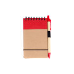 LIBRETA ECOLÓGICA MARSELLA ROJO LB-003R ( LB-003 / LB003 / CON BOLÍGRAFO,ESPIRAL )