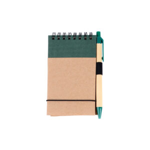 LIBRETA ECOLÓGICA MARSELLA VERDE LB-003V ( LB-003 / LB003 / CON BOLÍGRAFO,ESPIRAL )