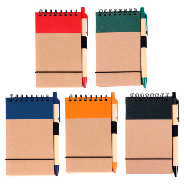 LIBRETA ECOLÓGICA MARSELLA AZUL MARINO LB-003A ( LB-003 / LB003 / CON BOLÍGRAFO,ESPIRAL ) - Imagen 5