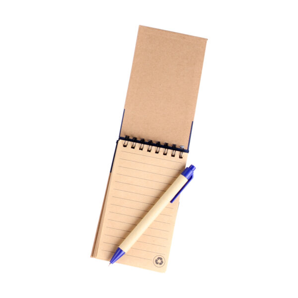 LIBRETA ECOLÓGICA MARSELLA AZUL MARINO LB-003A ( LB-003 / LB003 / CON BOLÍGRAFO,ESPIRAL ) - Imagen 2