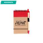 LIBRETA ECOLÓGICA MARSELLA VERDE LB-003V ( LB-003 / LB003 / CON BOLÍGRAFO,ESPIRAL ) - Image 3