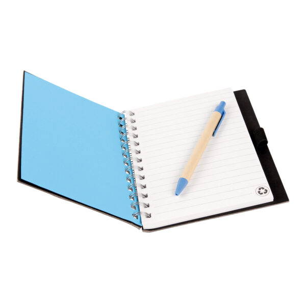 LIBRETA ECOLÓGICA SIDNEY AZUL CLARO LB-005A ( LB-005 / LB005 / LIBRETAS,CON BOLÍGRAFO,ESPIRAL ) - Imagen 2