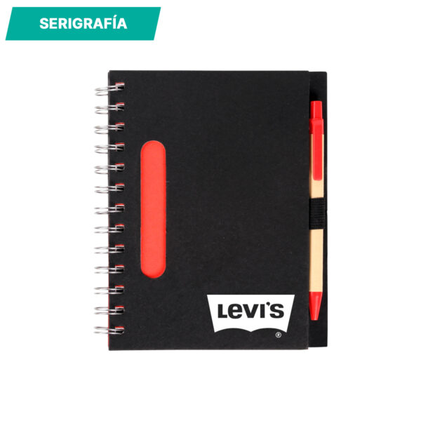 LIBRETA ECOLÓGICA SIDNEY AZUL CLARO LB-005A ( LB-005 / LB005 / LIBRETAS,CON BOLÍGRAFO,ESPIRAL ) - Imagen 3