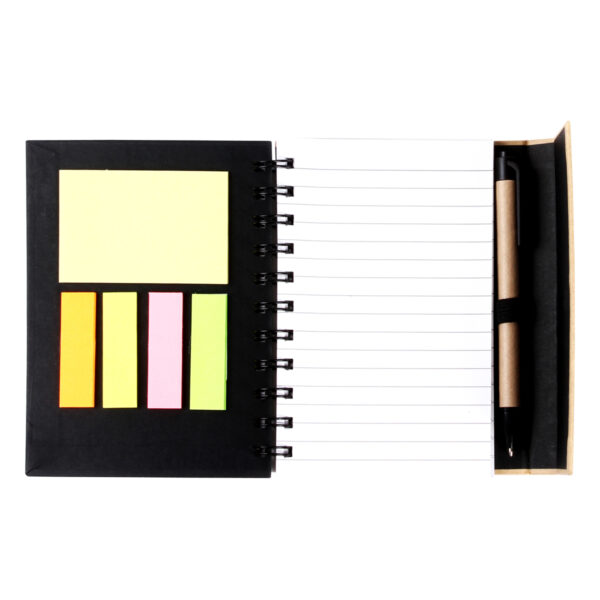 LIBRETA ECOLÓGICA GÉNOVA AMARILLO LB-010Y ( LB-010 / LB010 / ECOLÓGICAS,CON BOLÍGRAFO,ESPIRAL ) - Imagen 2